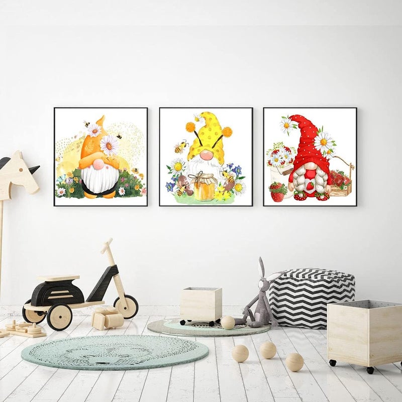 Tiwabb Gnome Cross Stitch Kits for Adults - 6 Pack Stamped Crossstitching Kits Preprinted 11 Count Cross-Stitch Kit for Beginner, 11CT Prestamped Easy Pattern Needlepoint Kits Crafts for Decor 11.8x11.8inch - Image 5